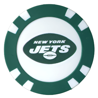 Officially Licensed New York Jets Poker Chip Ball Marker - Club Rehab