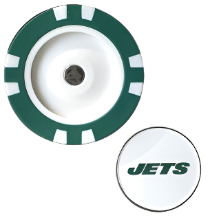 Officially Licensed New York Jets Poker Chip Ball Marker - Club Rehab