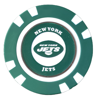 Officially Licensed New York Jets Poker Chip Ball Marker - Club Rehab