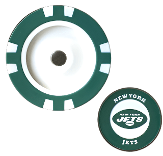 Officially Licensed New York Jets Poker Chip Ball Marker - Club Rehab