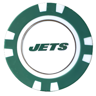 Officially Licensed New York Jets Poker Chip Ball Marker - Club Rehab