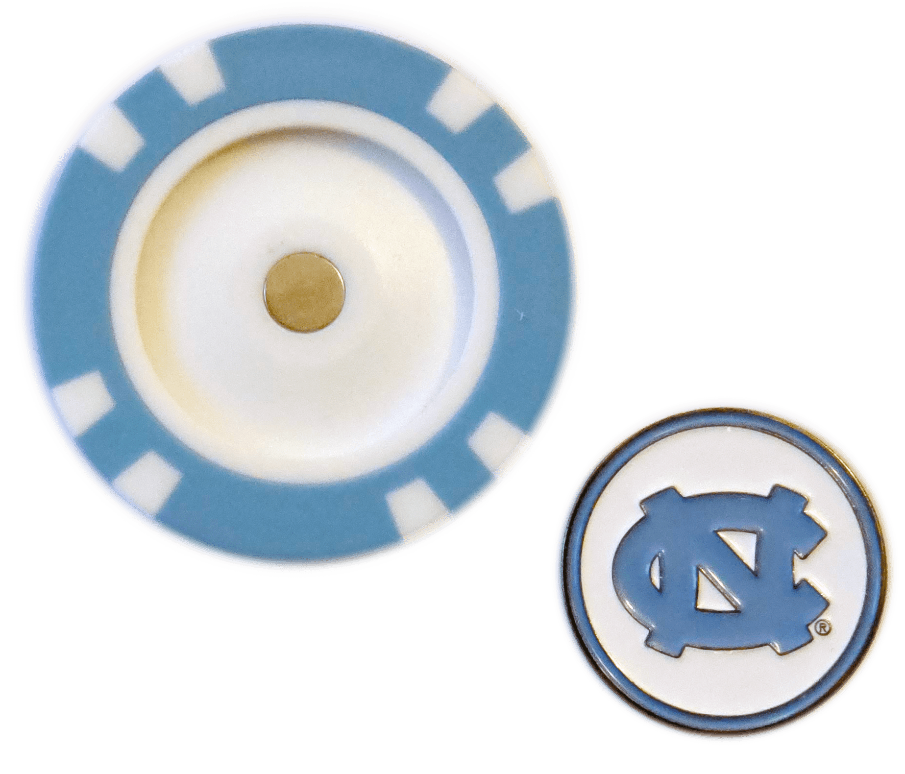 Officially Licensed North Carolina Tar Heels Poker Chip Ball Marker - Club Rehab