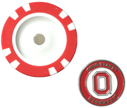 Officially Licensed Ohio State Buckeyes Poker Chip Ball Marker - Club Rehab