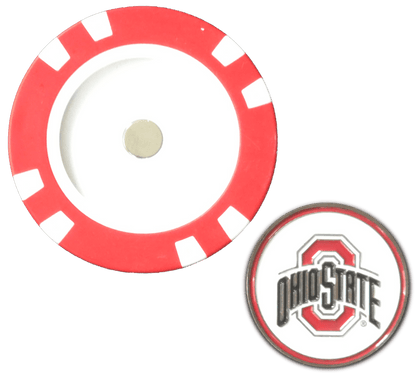 Officially Licensed Ohio State Buckeyes Poker Chip Ball Marker - Club Rehab