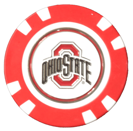 Officially Licensed Ohio State Buckeyes Poker Chip Ball Marker - Club Rehab