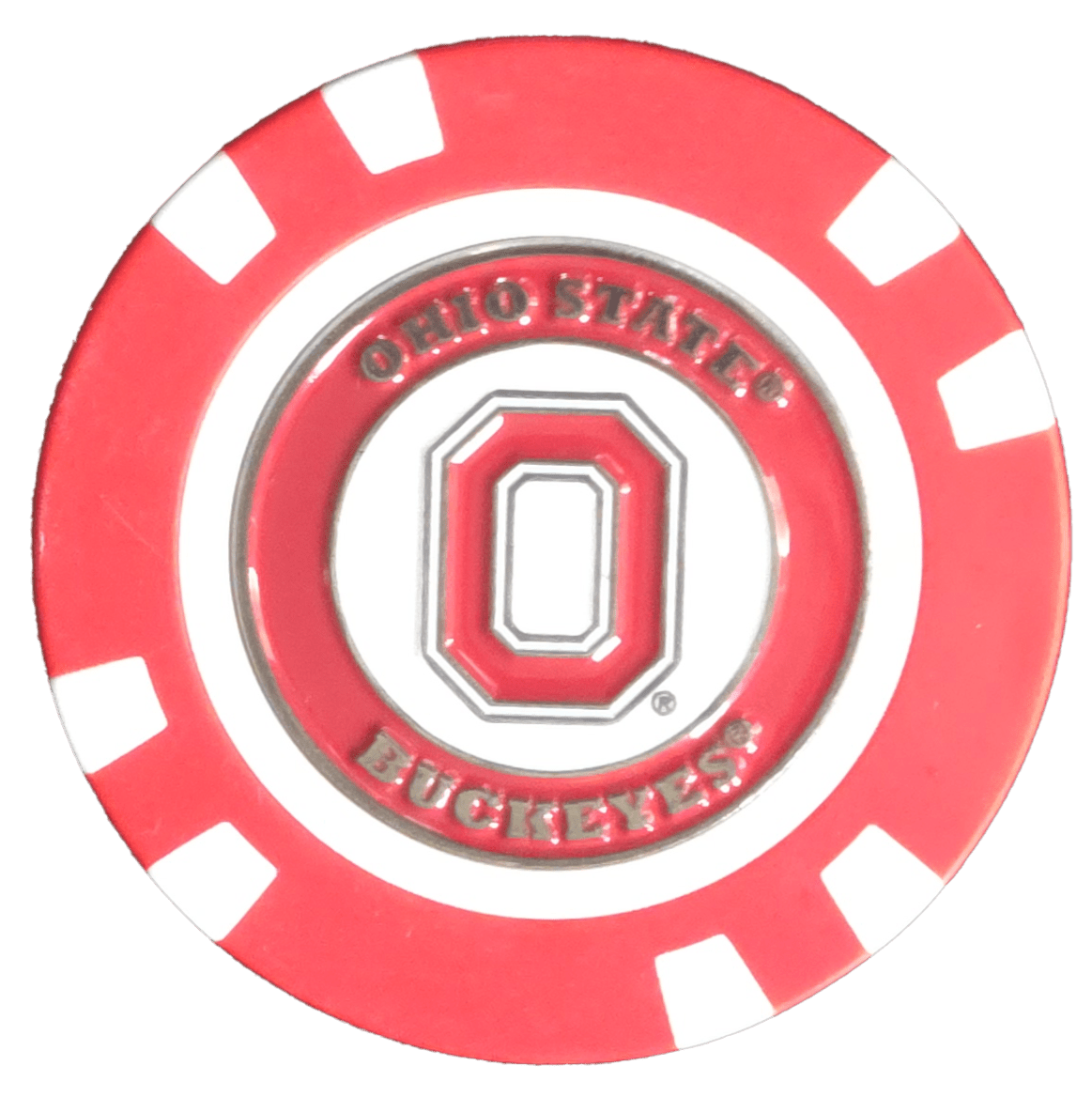 Officially Licensed Ohio State Buckeyes Poker Chip Ball Marker - Club Rehab