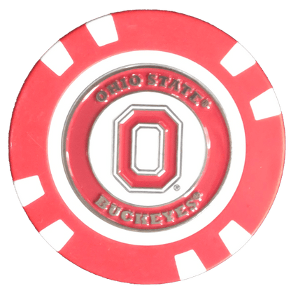 Officially Licensed Ohio State Buckeyes Poker Chip Ball Marker - Club Rehab