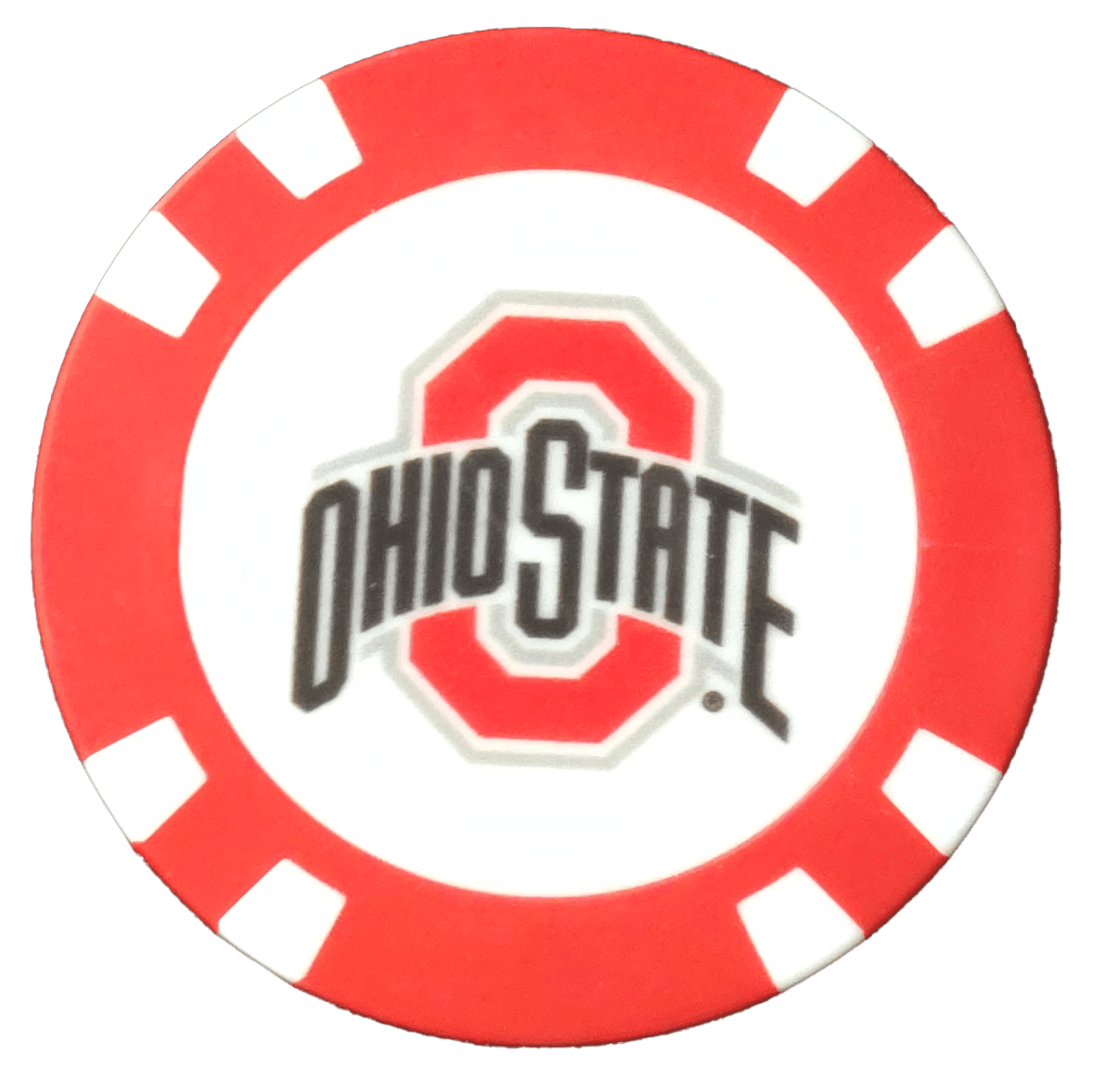 Officially Licensed Ohio State Buckeyes Poker Chip Ball Marker - Club Rehab