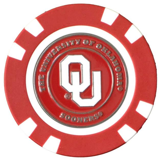 Officially Licensed Oklahoma Sooners Poker Chip Ball Marker - Club Rehab - Golf Ball MarkerOfficially Licensed Oklahoma Sooners Poker Chip Ball Marker