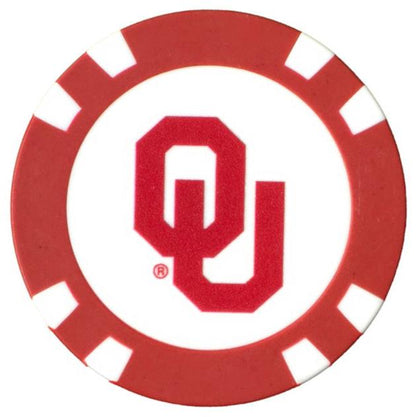 Officially Licensed Oklahoma Sooners Poker Chip Ball Marker - Club Rehab - Golf Ball MarkerOfficially Licensed Oklahoma Sooners Poker Chip Ball Marker