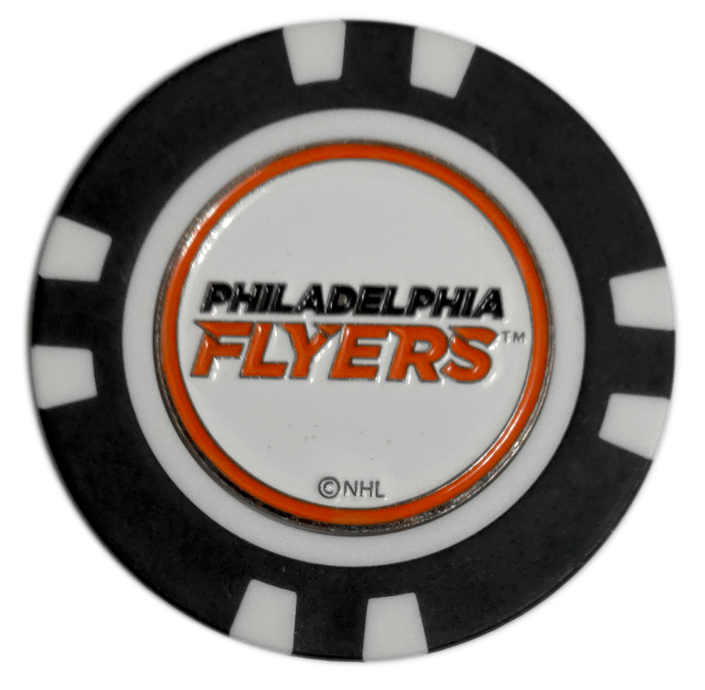 Officially Licensed Philadelphia Flyers Poker Chip Golf Ball Marker - Club Rehab