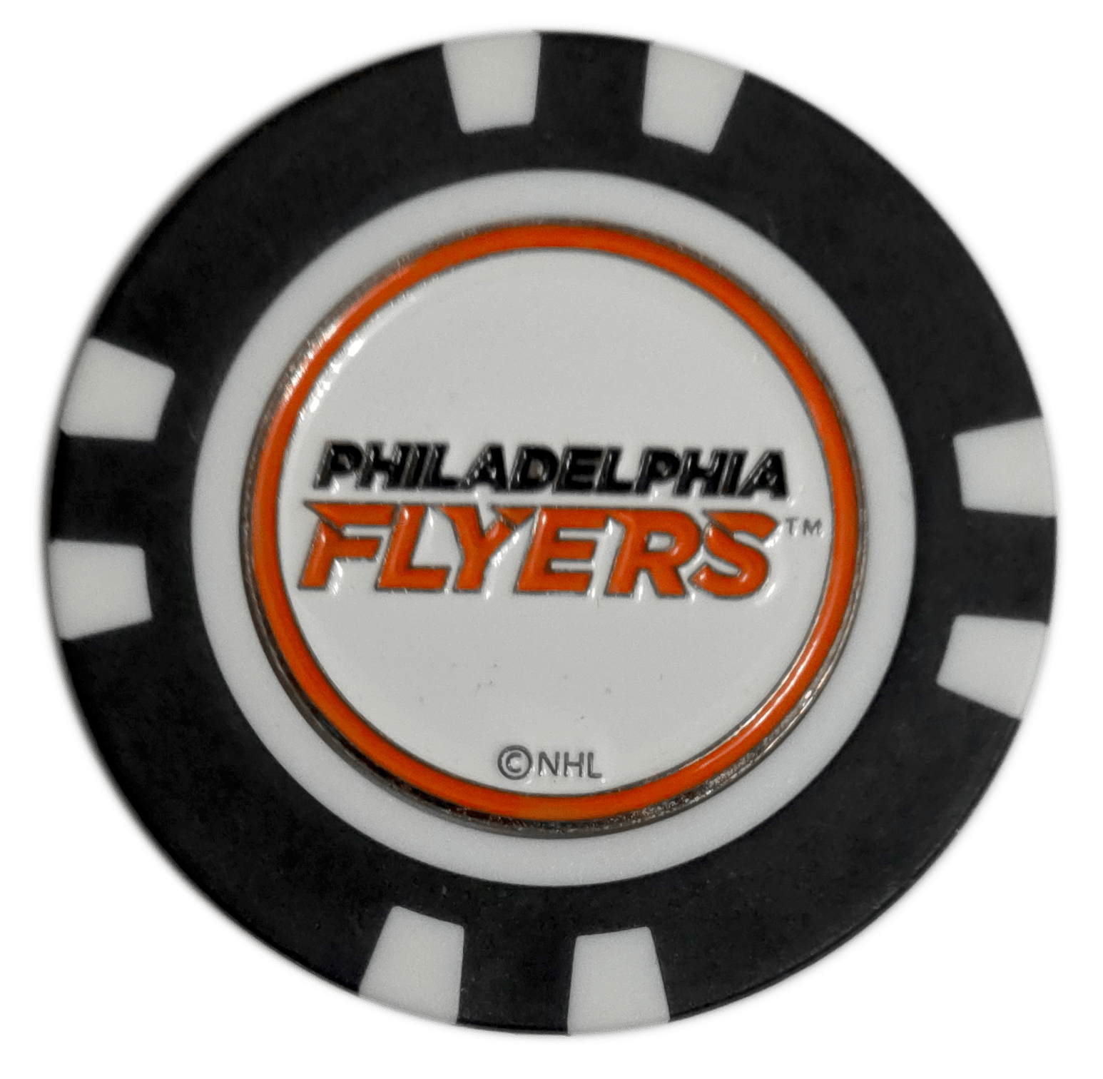 Officially Licensed Philadelphia Flyers Poker Chip Golf Ball Marker - Club Rehab