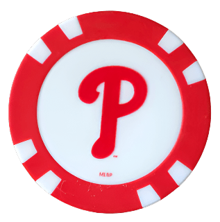 Officially Licensed Philadelphia Phillies Poker Chip Ball Marker - Club Rehab