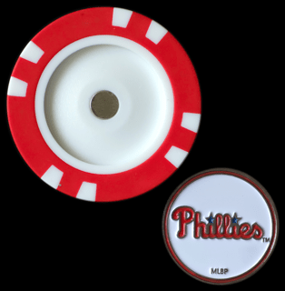 Officially Licensed Philadelphia Phillies Poker Chip Ball Marker - Club Rehab
