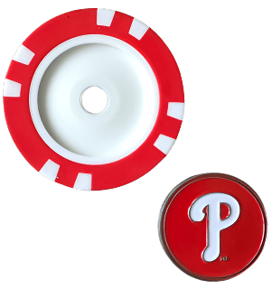 Officially Licensed Philadelphia Phillies Poker Chip Ball Marker - Club Rehab
