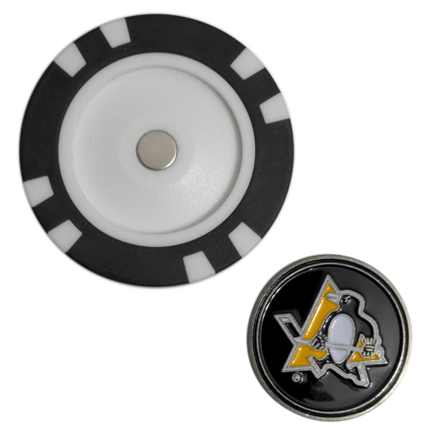 Officially Licensed Pittsburgh Penguins Poker Chip Golf Ball Marker - Club Rehab