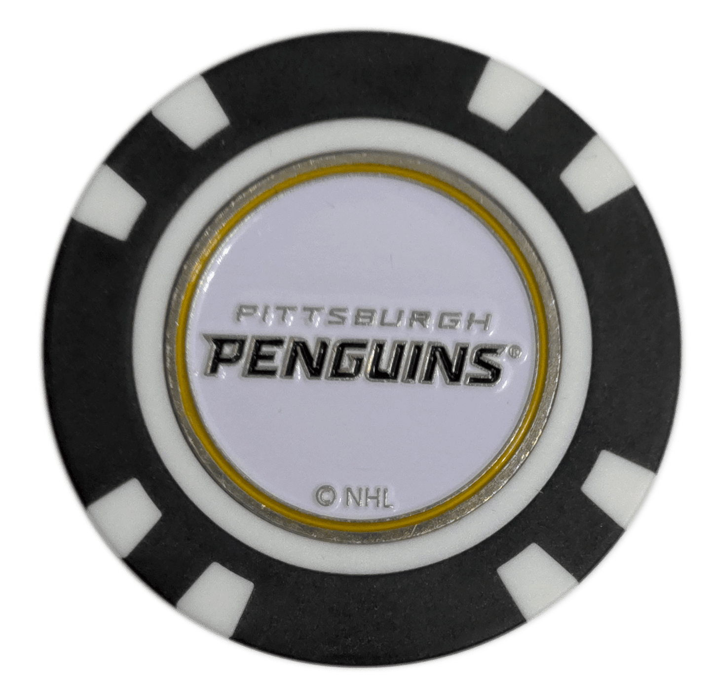 Officially Licensed Pittsburgh Penguins Poker Chip Golf Ball Marker - Club Rehab