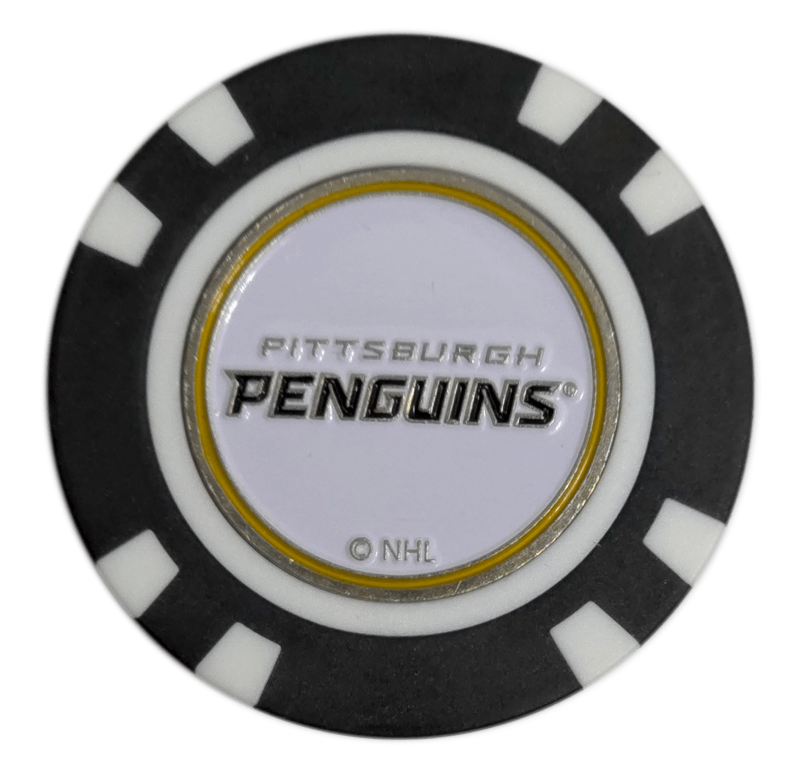 Officially Licensed Pittsburgh Penguins Poker Chip Golf Ball Marker - Club Rehab