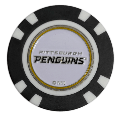 Officially Licensed Pittsburgh Penguins Poker Chip Golf Ball Marker - Club Rehab