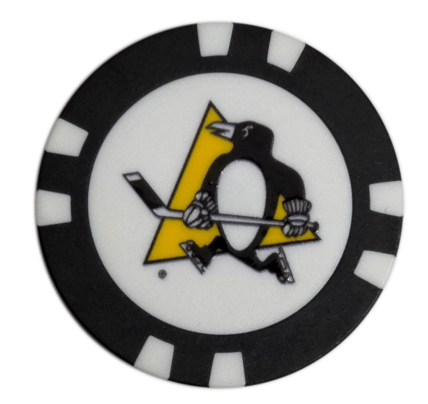 Officially Licensed Pittsburgh Penguins Poker Chip Golf Ball Marker - Club Rehab