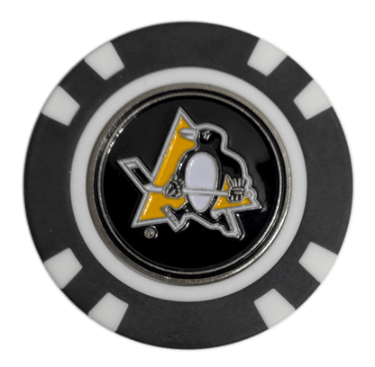 Officially Licensed Pittsburgh Penguins Poker Chip Golf Ball Marker - Club Rehab