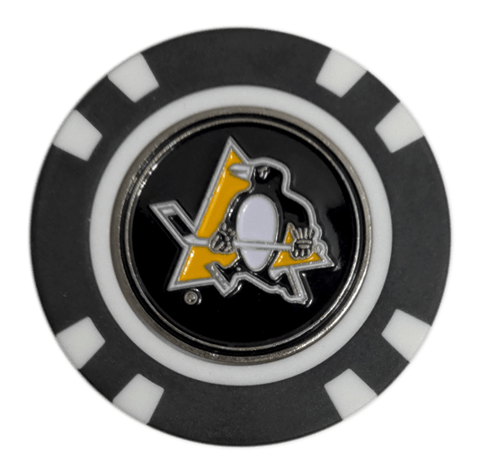 Officially Licensed Pittsburgh Penguins Poker Chip Golf Ball Marker - Club Rehab
