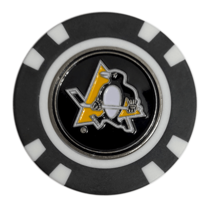 Officially Licensed Pittsburgh Penguins Poker Chip Golf Ball Marker - Club Rehab