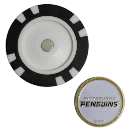 Officially Licensed Pittsburgh Penguins Poker Chip Golf Ball Marker - Club Rehab