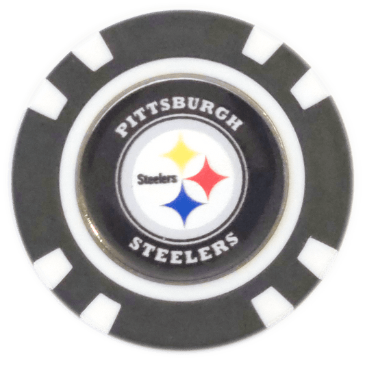 Officially Licensed Pittsburgh Steelers Poker Chip Ball Marker - Club Rehab