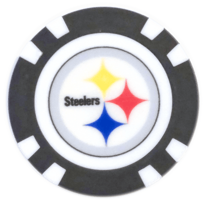 Officially Licensed Pittsburgh Steelers Poker Chip Ball Marker - Club Rehab