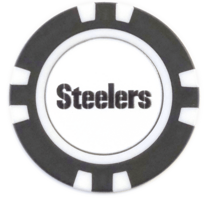 Officially Licensed Pittsburgh Steelers Poker Chip Ball Marker - Club Rehab