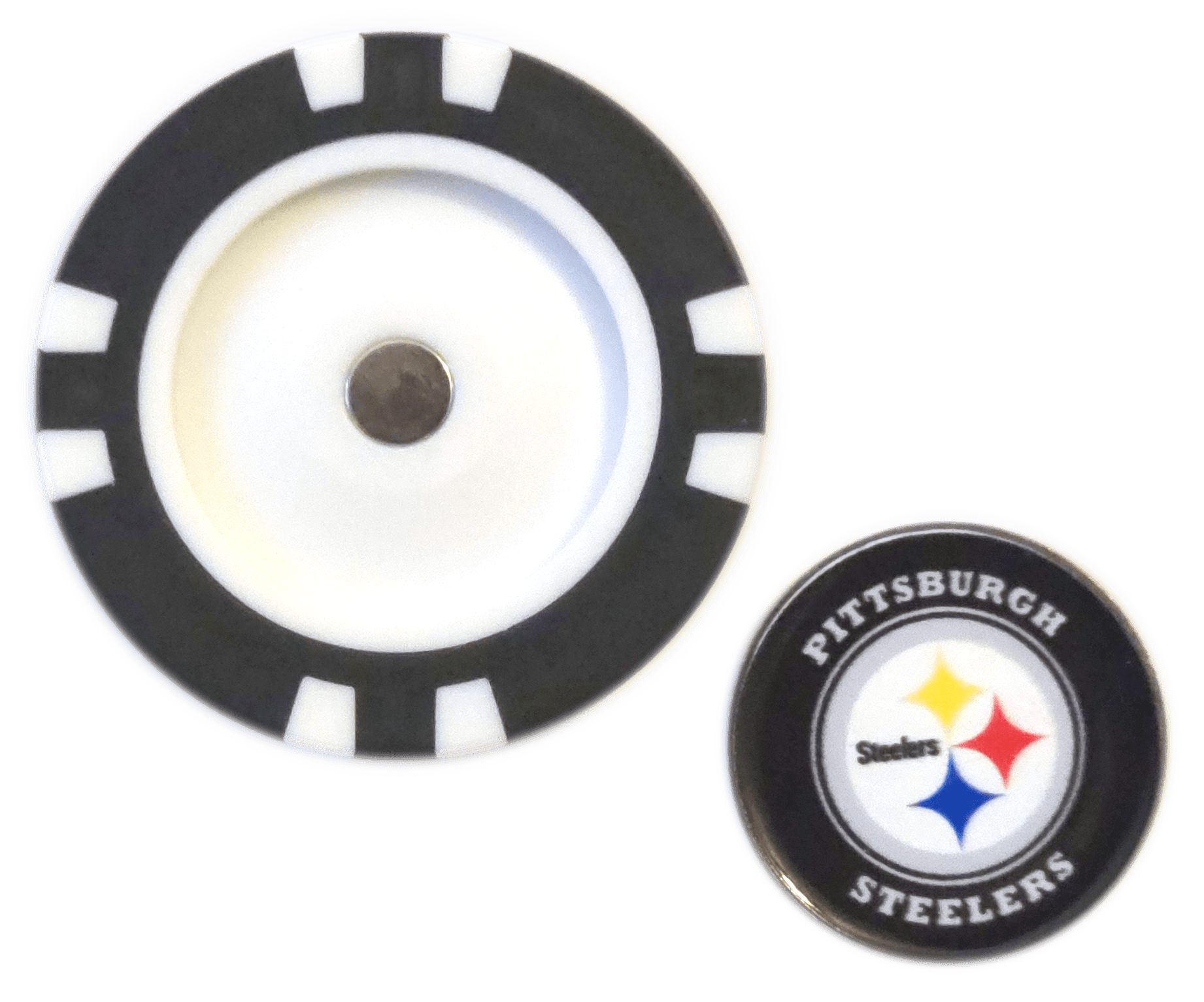 Officially Licensed Pittsburgh Steelers Poker Chip Ball Marker - Club Rehab