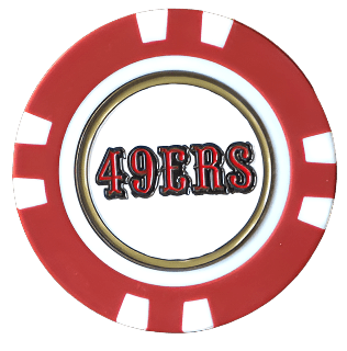 Officially Licensed San Francisco 49ers Poker Chip Ball Marker - Club Rehab