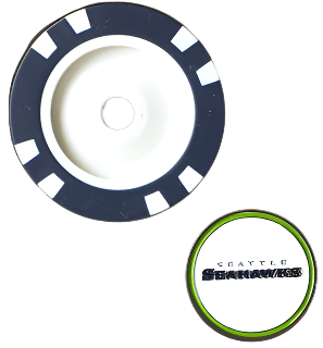 Officially Licensed Seattle Seahawks Poker Chip Ball Marker - Club Rehab