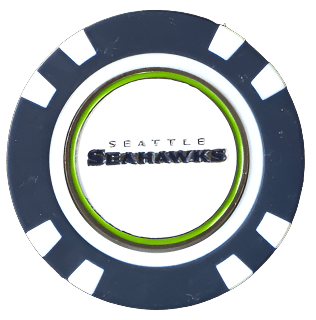 Officially Licensed Seattle Seahawks Poker Chip Ball Marker - Club Rehab