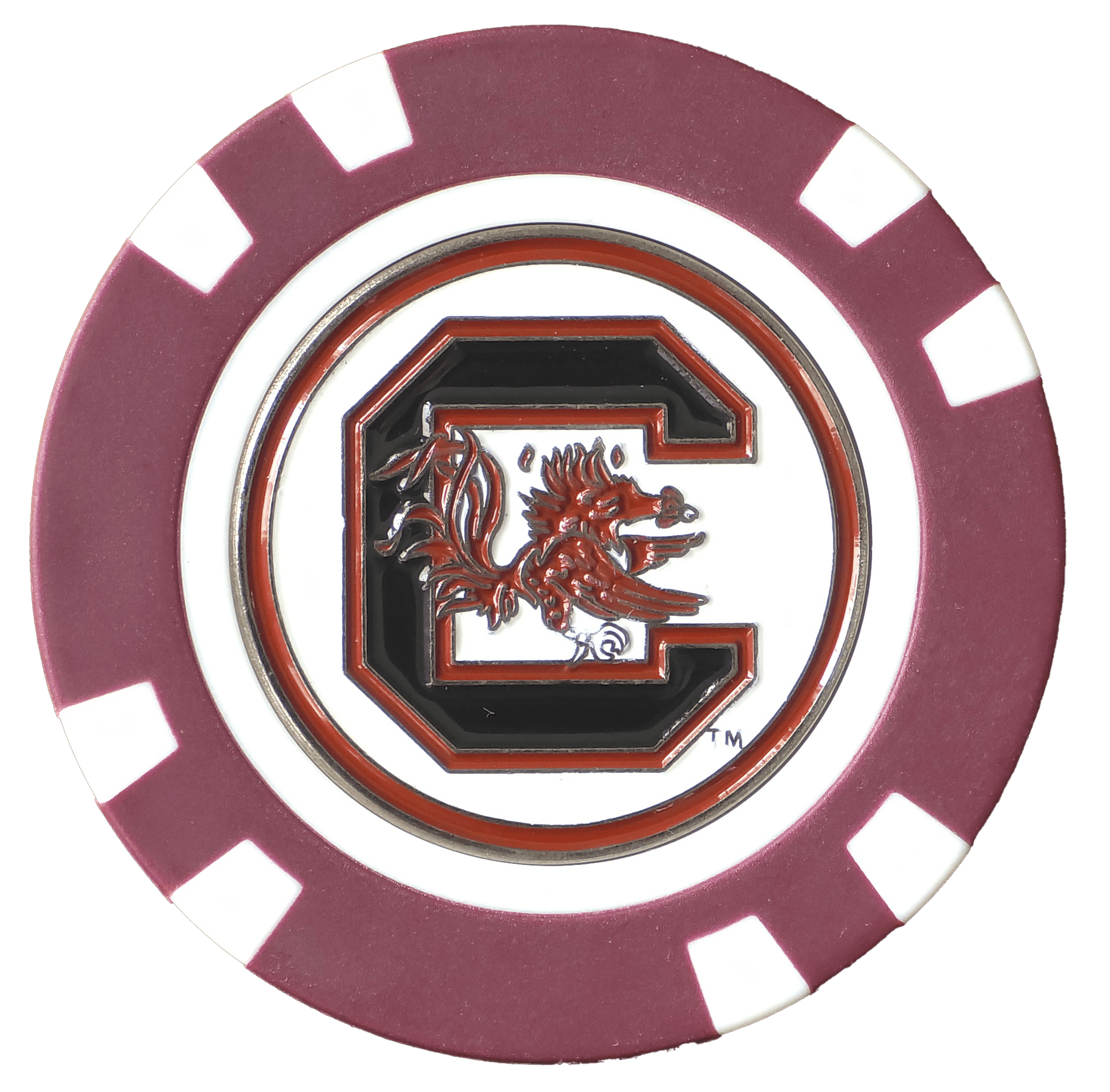 Officially Licensed South Carolina Gamecocks Poker Chip Ball Marker - Club Rehab