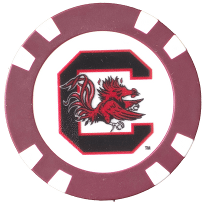 Officially Licensed South Carolina Gamecocks Poker Chip Ball Marker - Club Rehab