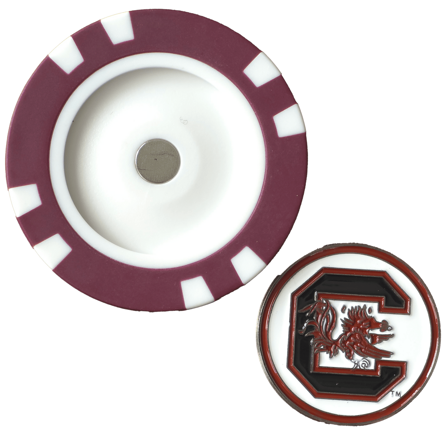 Officially Licensed South Carolina Gamecocks Poker Chip Ball Marker - Club Rehab