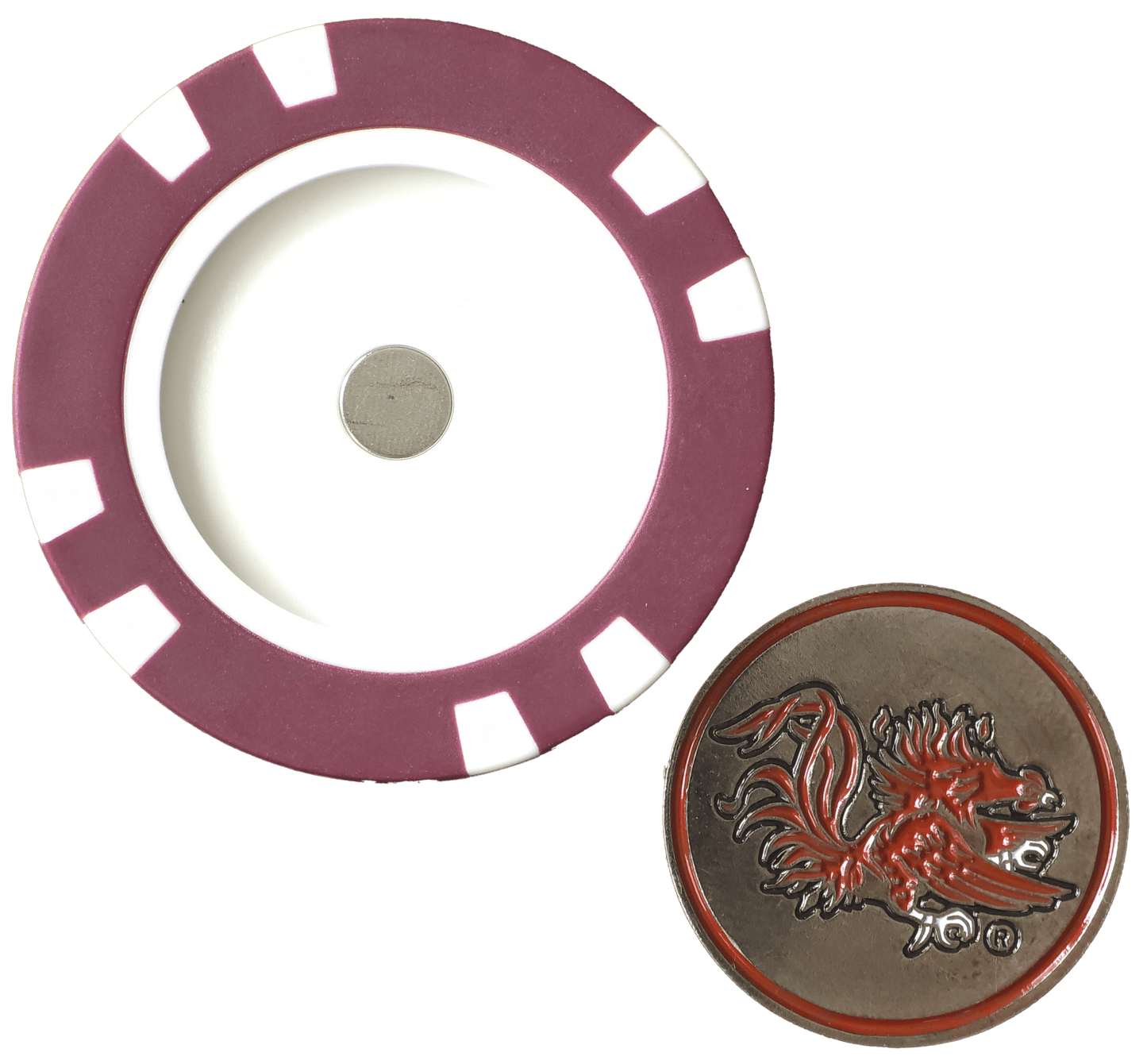 Officially Licensed South Carolina Gamecocks Poker Chip Ball Marker - Club Rehab