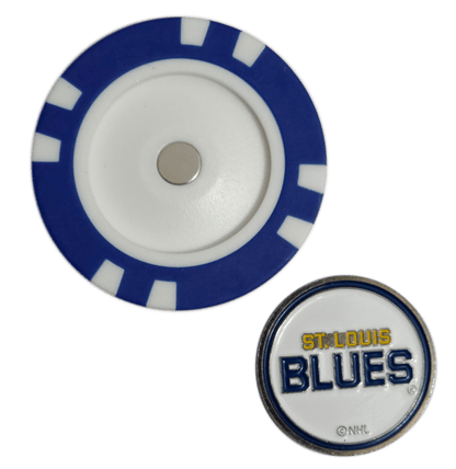 Officially Licensed St. Louis Blues Poker Chip Golf Ball Marker - Club Rehab