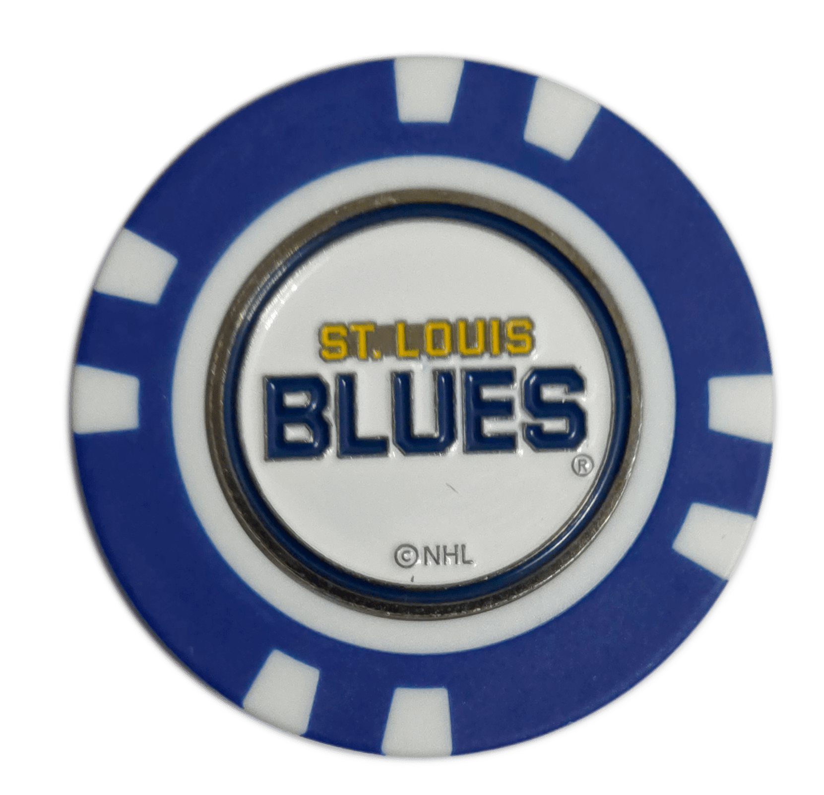 Officially Licensed St. Louis Blues Poker Chip Golf Ball Marker - Club Rehab