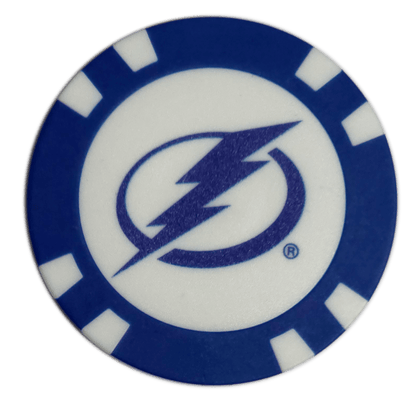 Officially Licensed Tampa Bay Lightning Poker Chip Golf Ball Marker - Club Rehab