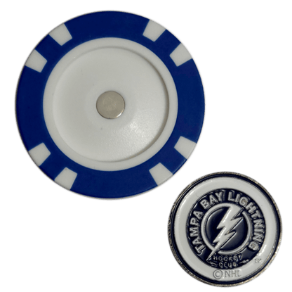 Officially Licensed Tampa Bay Lightning Poker Chip Golf Ball Marker - Club Rehab