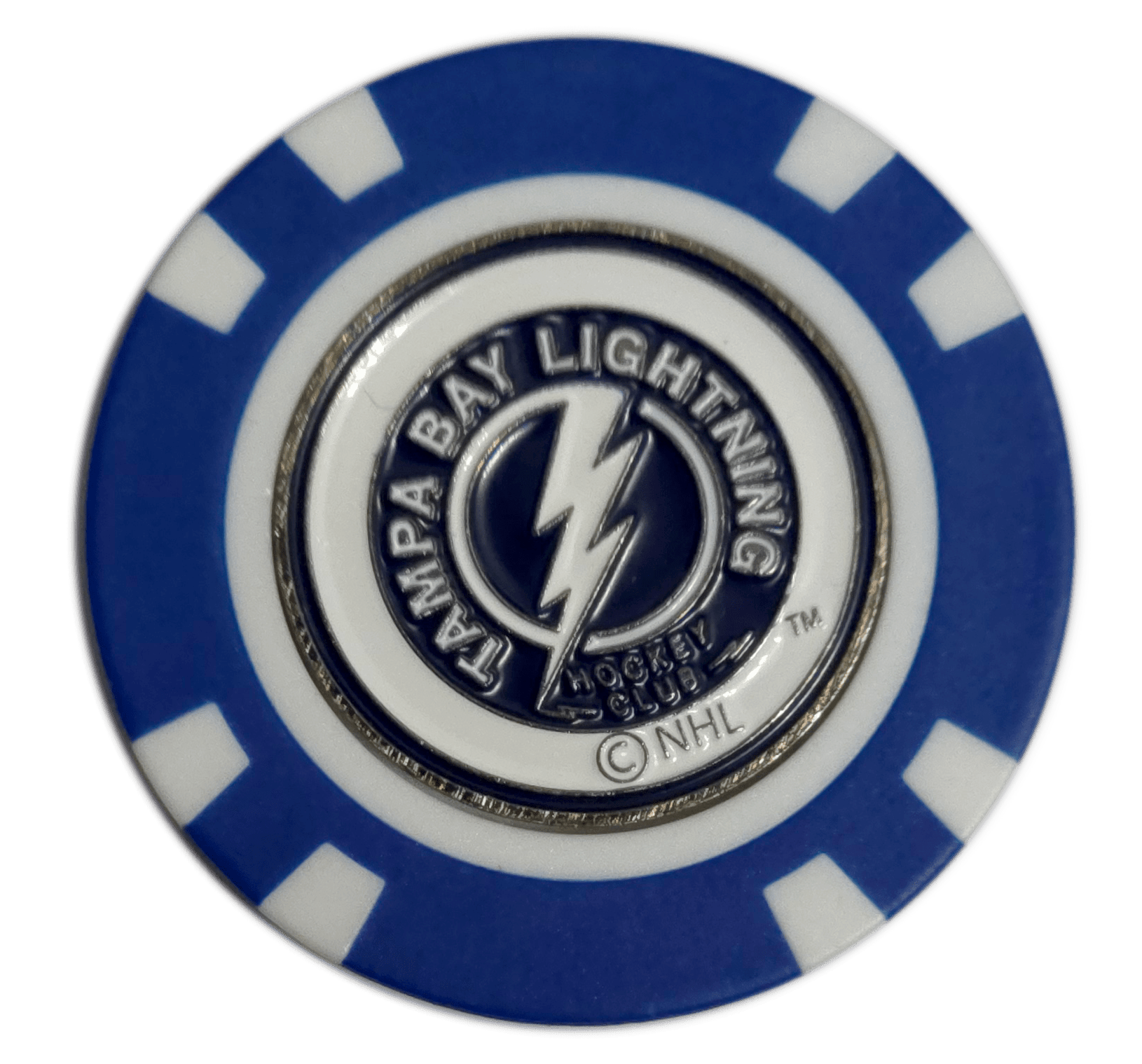 Officially Licensed Tampa Bay Lightning Poker Chip Golf Ball Marker - Club Rehab