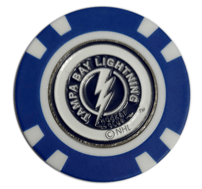 Officially Licensed Tampa Bay Lightning Poker Chip Golf Ball Marker - Club Rehab