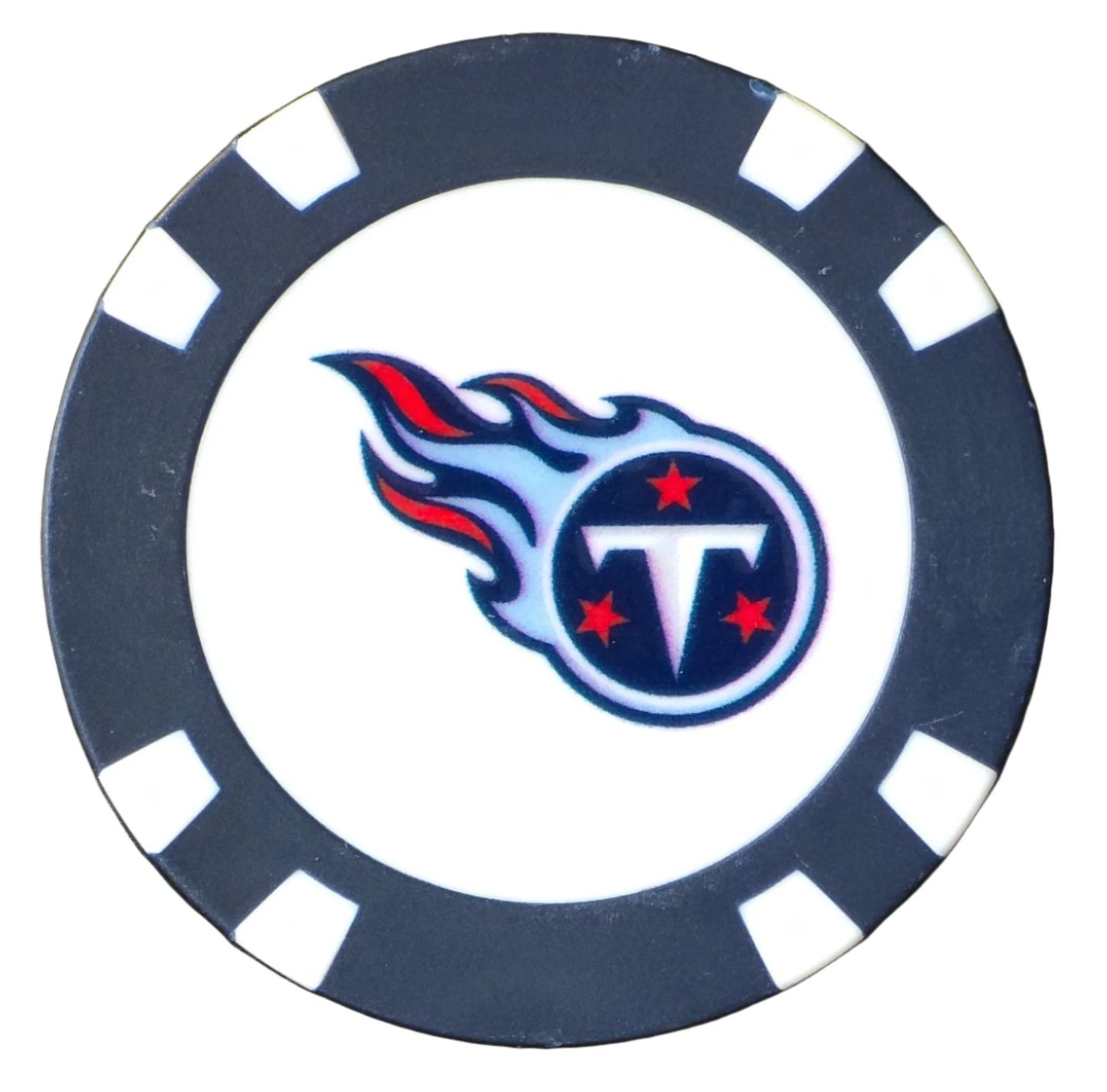 Officially Licensed Tennessee Titans Poker Chip Ball Marker - Club Rehab
