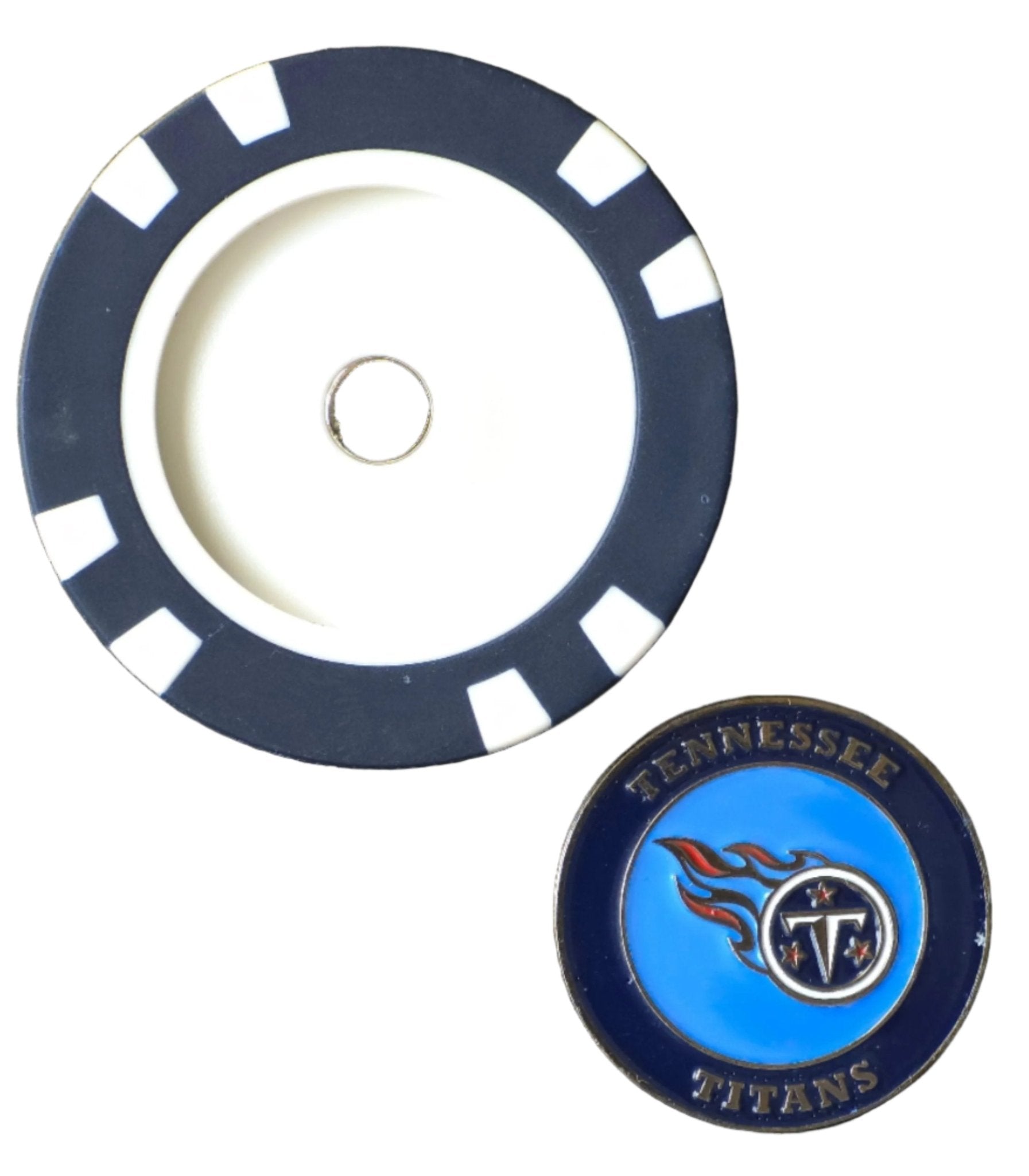 Officially Licensed Tennessee Titans Poker Chip Ball Marker - Club Rehab