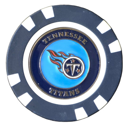 Officially Licensed Tennessee Titans Poker Chip Ball Marker - Club Rehab