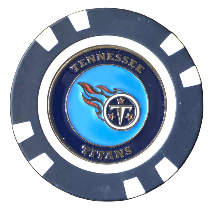 Officially Licensed Tennessee Titans Poker Chip Ball Marker - Club Rehab