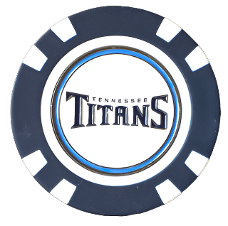 Officially Licensed Tennessee Titans Poker Chip Ball Marker - Club Rehab